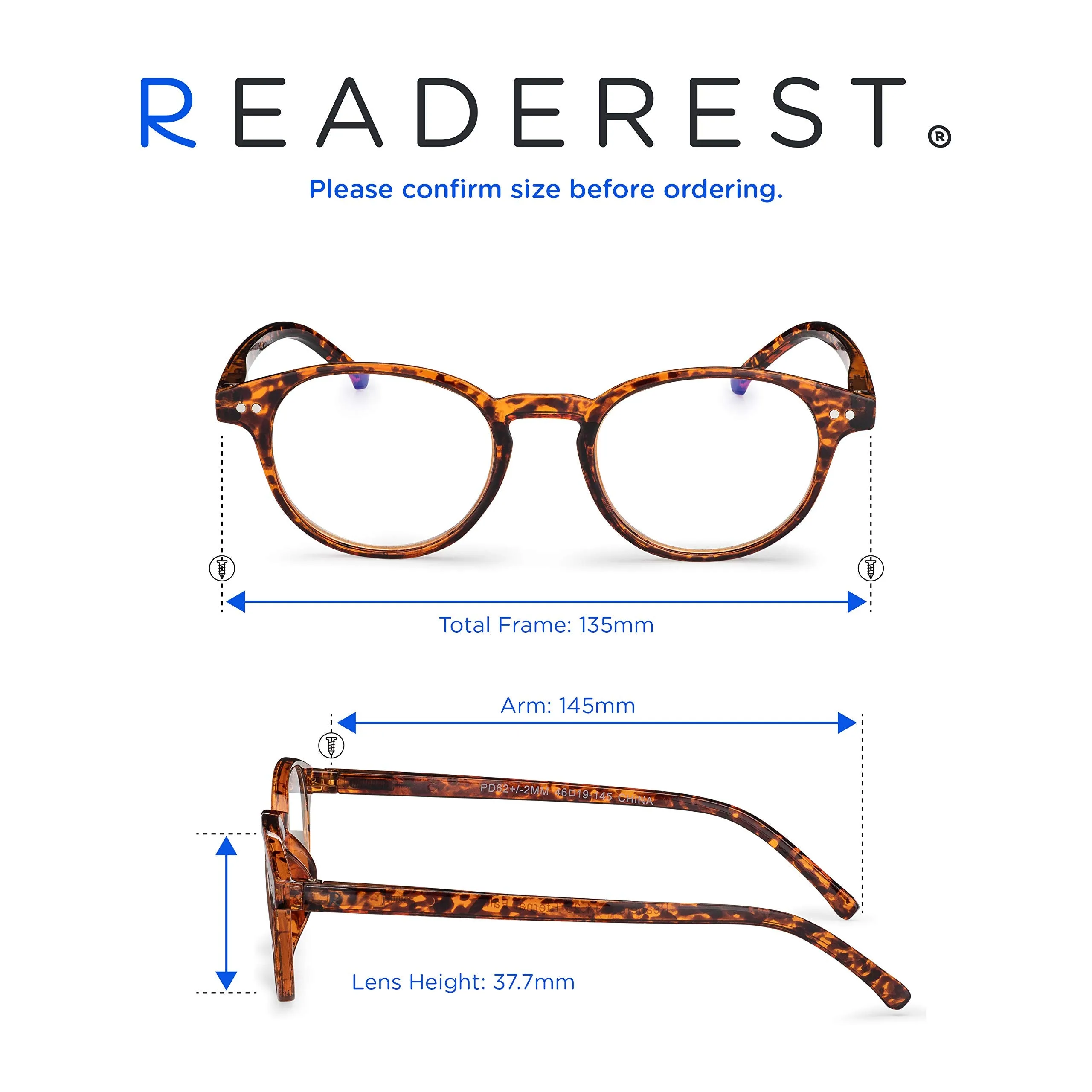 Round-Blue-Light-Blocking-Reading-Glasses-Tortoise-1-50-Magnification-Computer-Glasses