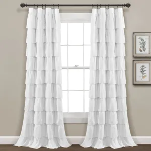 Ruffle Window Curtain Panel