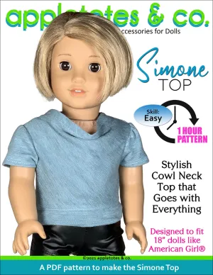 Simone Top 18 Inch Doll Sewing Pattern