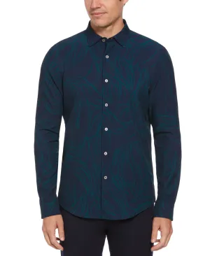 Slim Fit Line Print Shirt