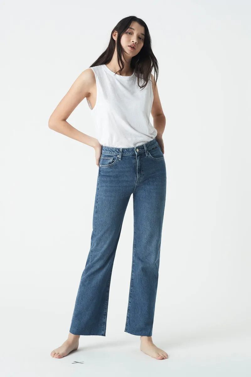 Victoria Jeans - Mid Brushed Organic Blue