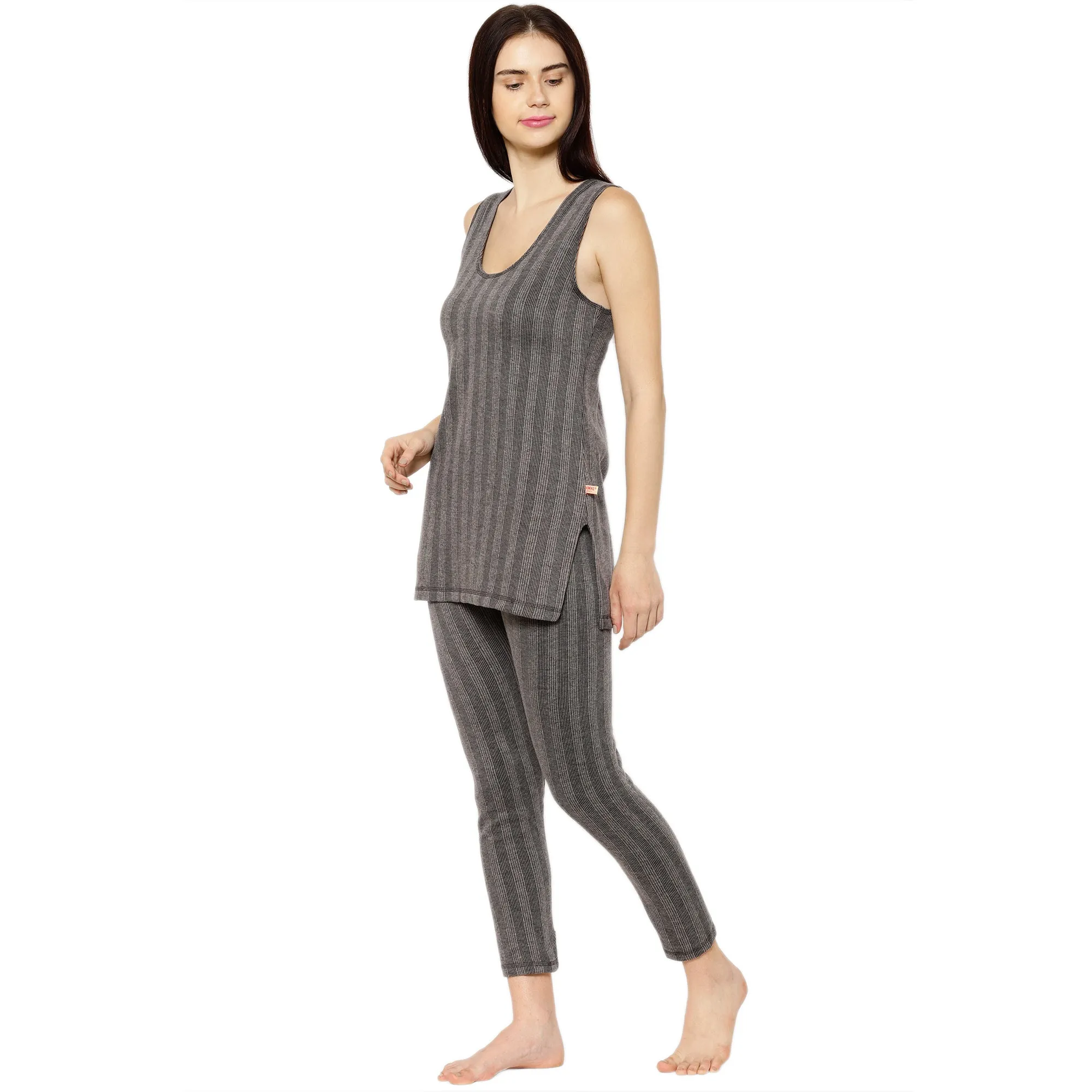 Vimal Jonney Black Top - Bottom Set Thermal For Women's