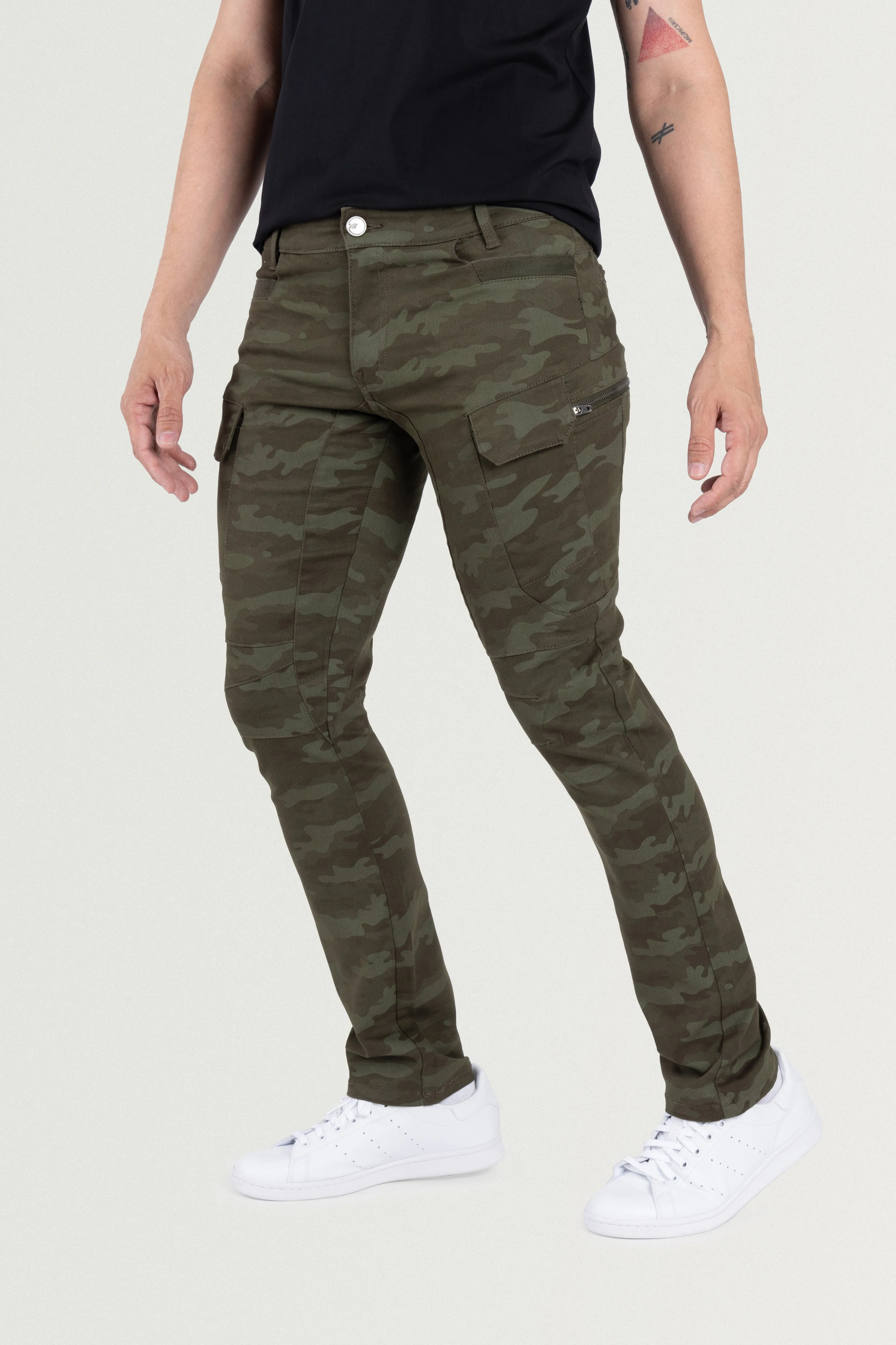 X RAY Men's Slim Fit Stretch Twill Cargo Pants