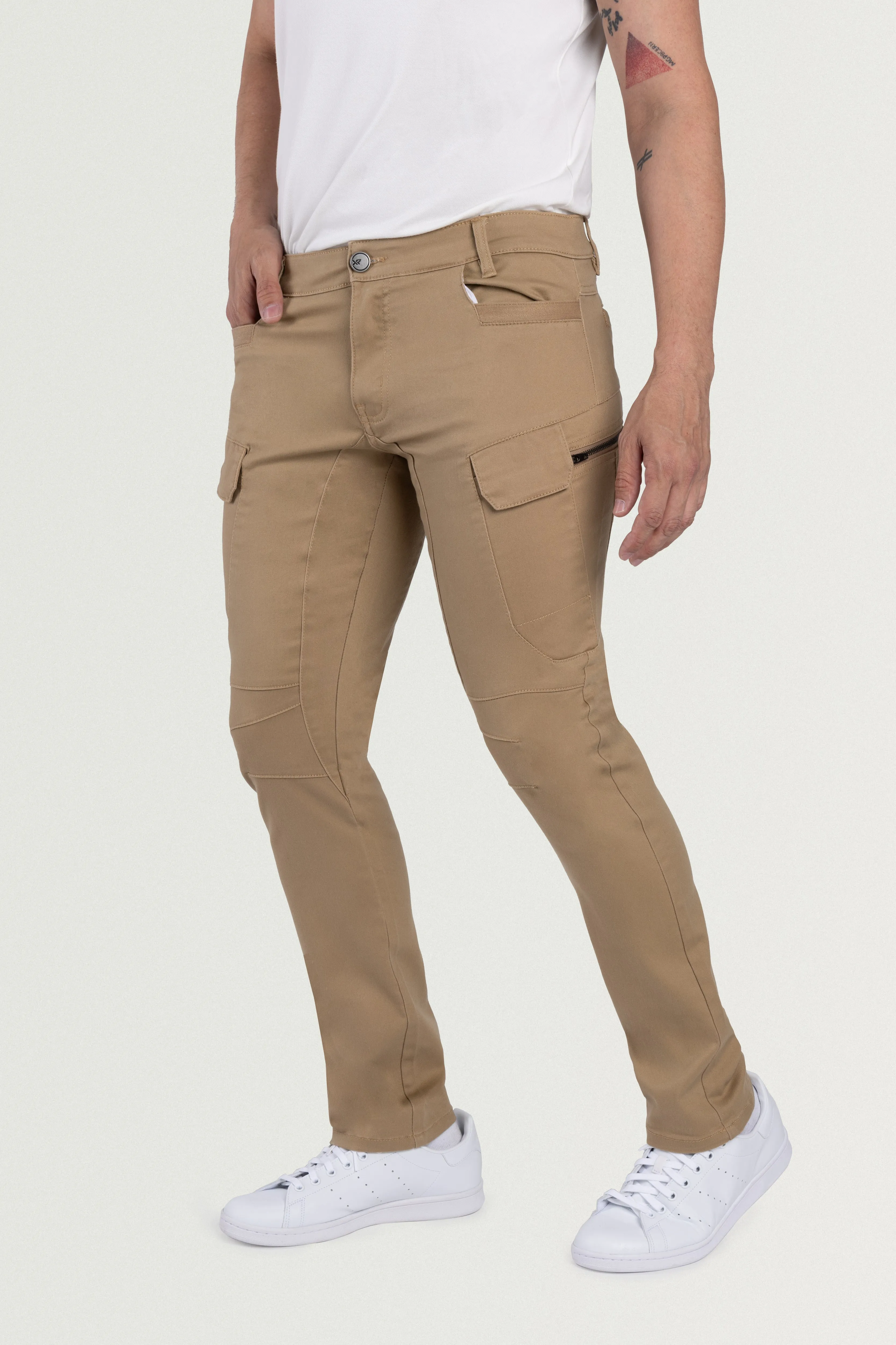 X RAY Men's Slim Fit Stretch Twill Cargo Pants