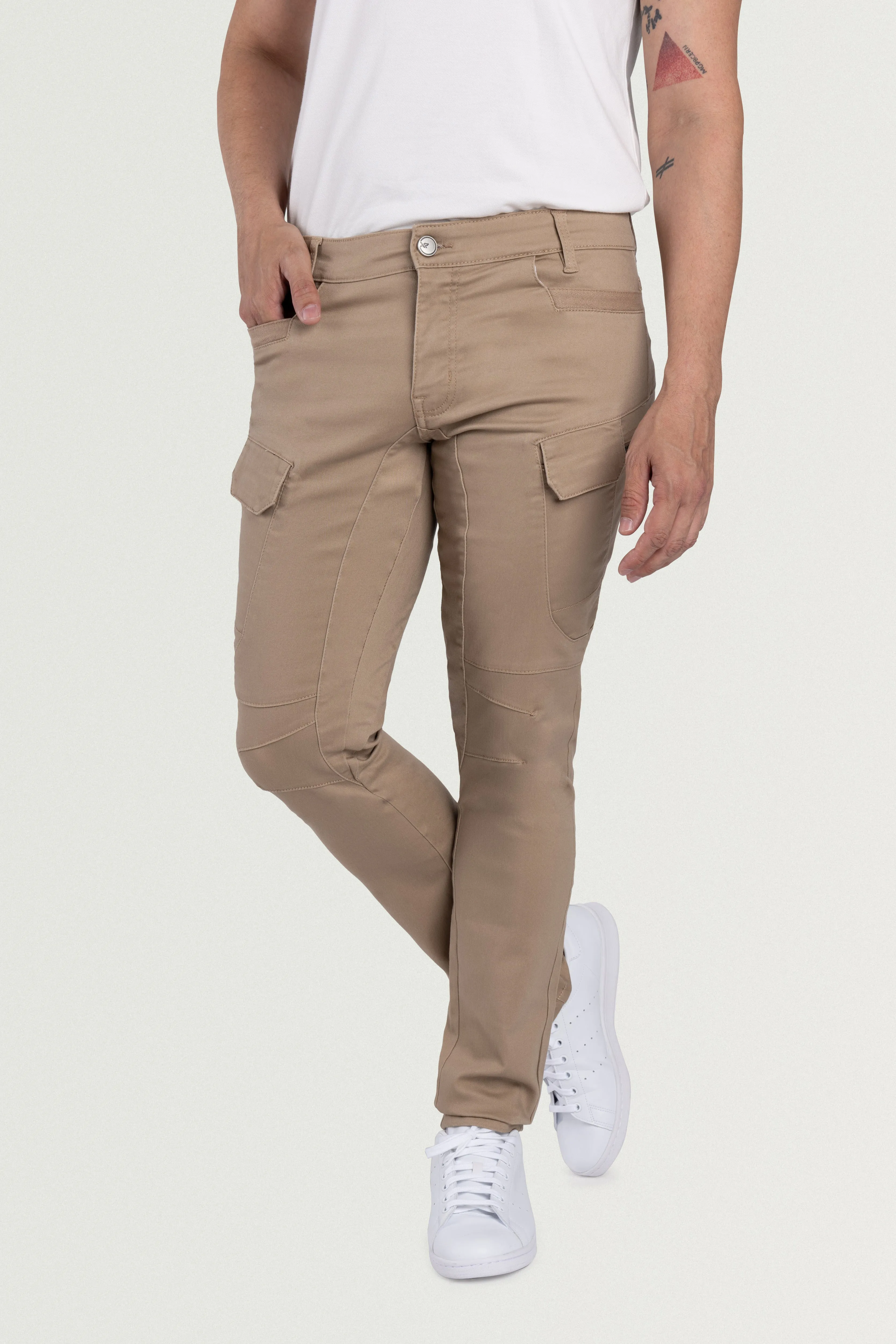 X RAY Men's Slim Fit Stretch Twill Cargo Pants