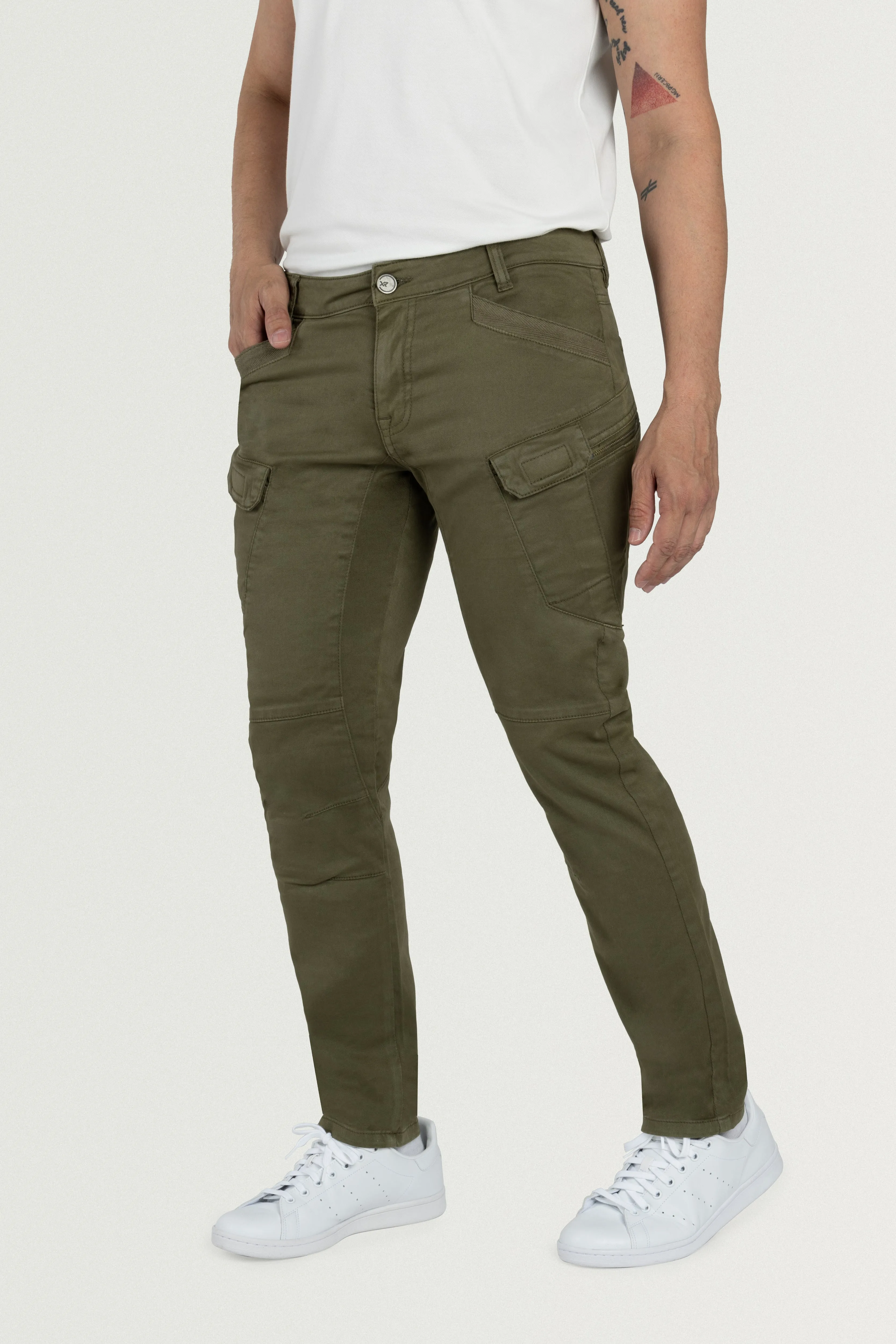 X RAY Men's Slim Fit Stretch Twill Cargo Pants