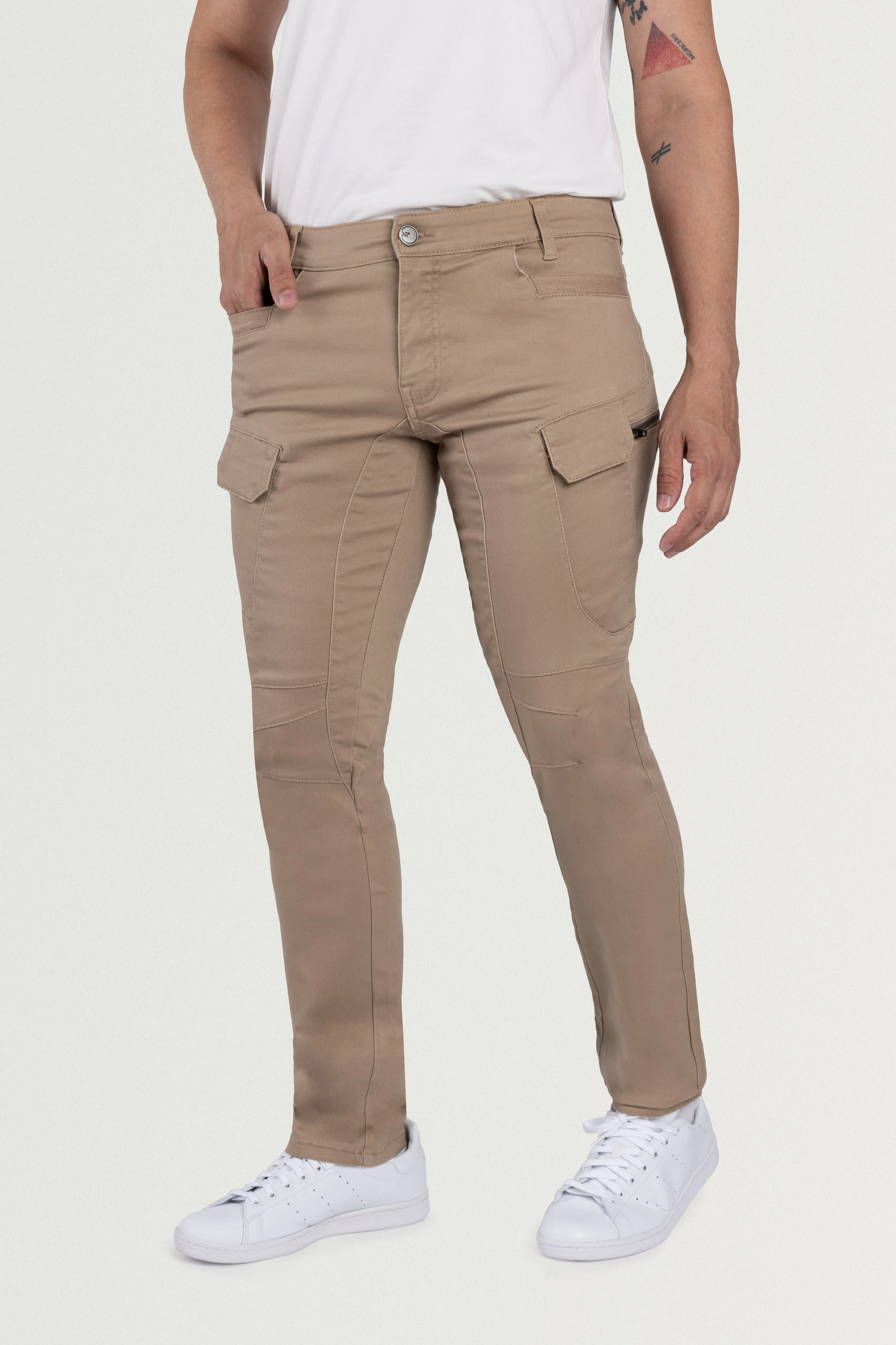 X RAY Men's Slim Fit Stretch Twill Cargo Pants