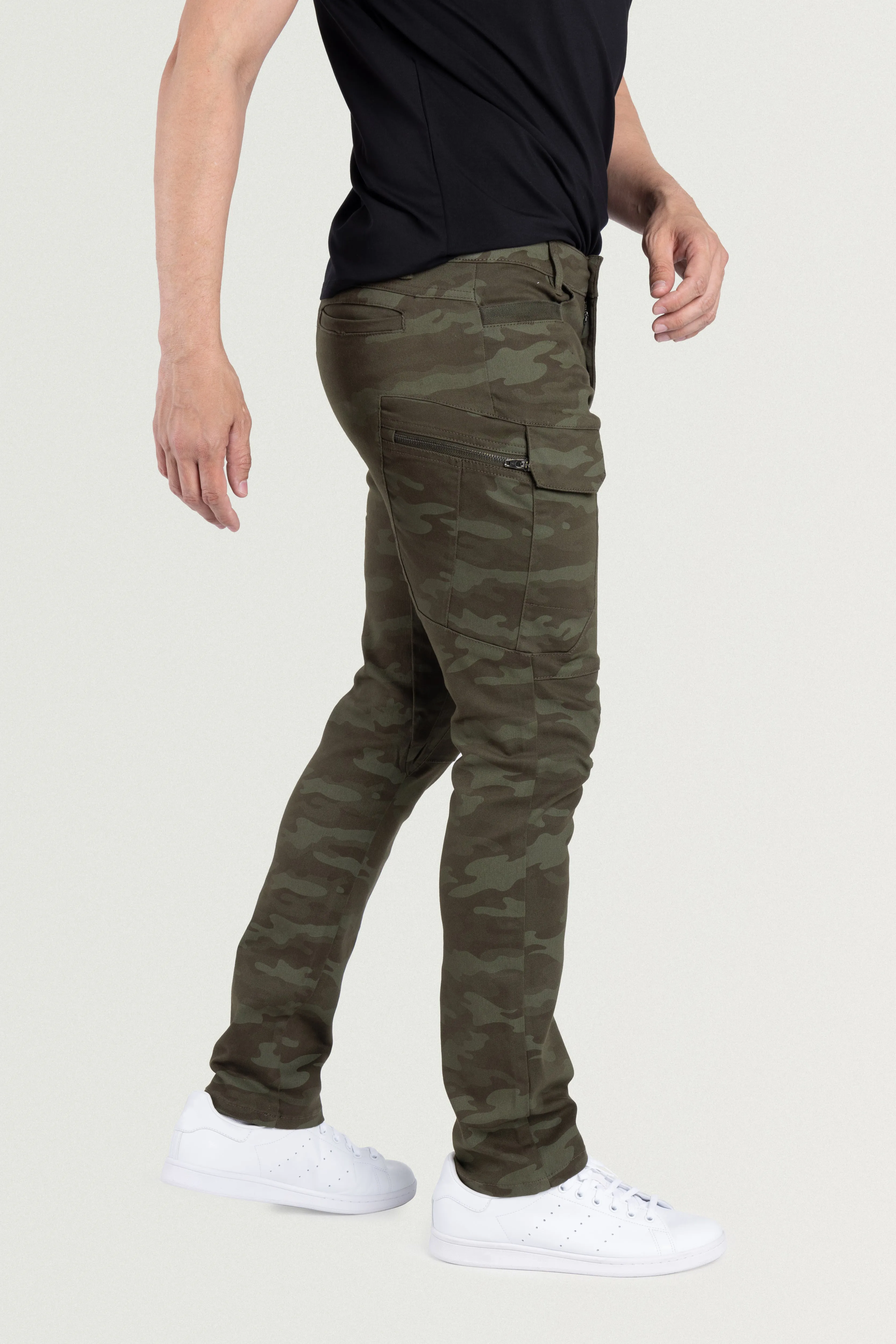 X RAY Men's Slim Fit Stretch Twill Cargo Pants