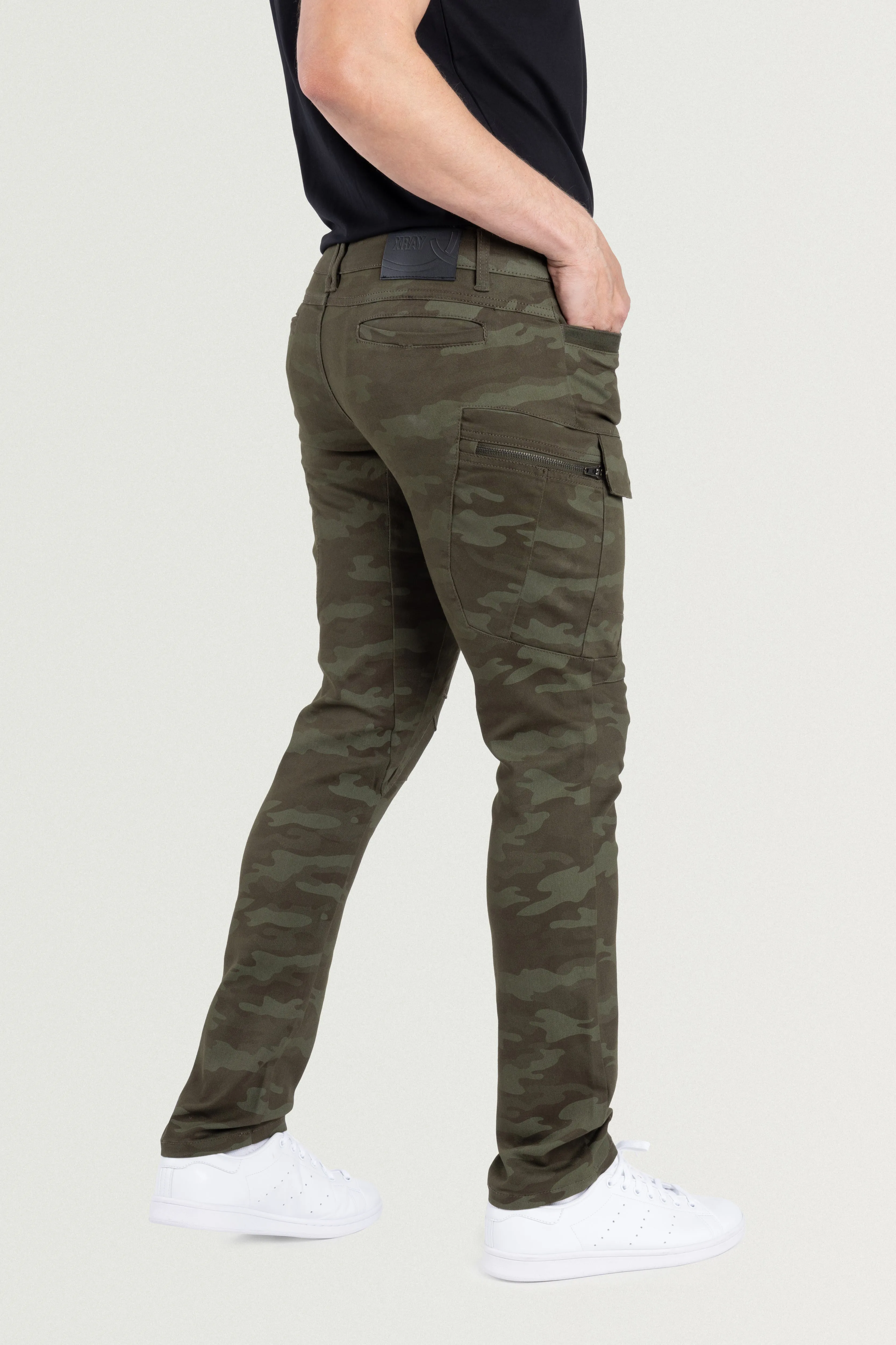 X RAY Men's Slim Fit Stretch Twill Cargo Pants