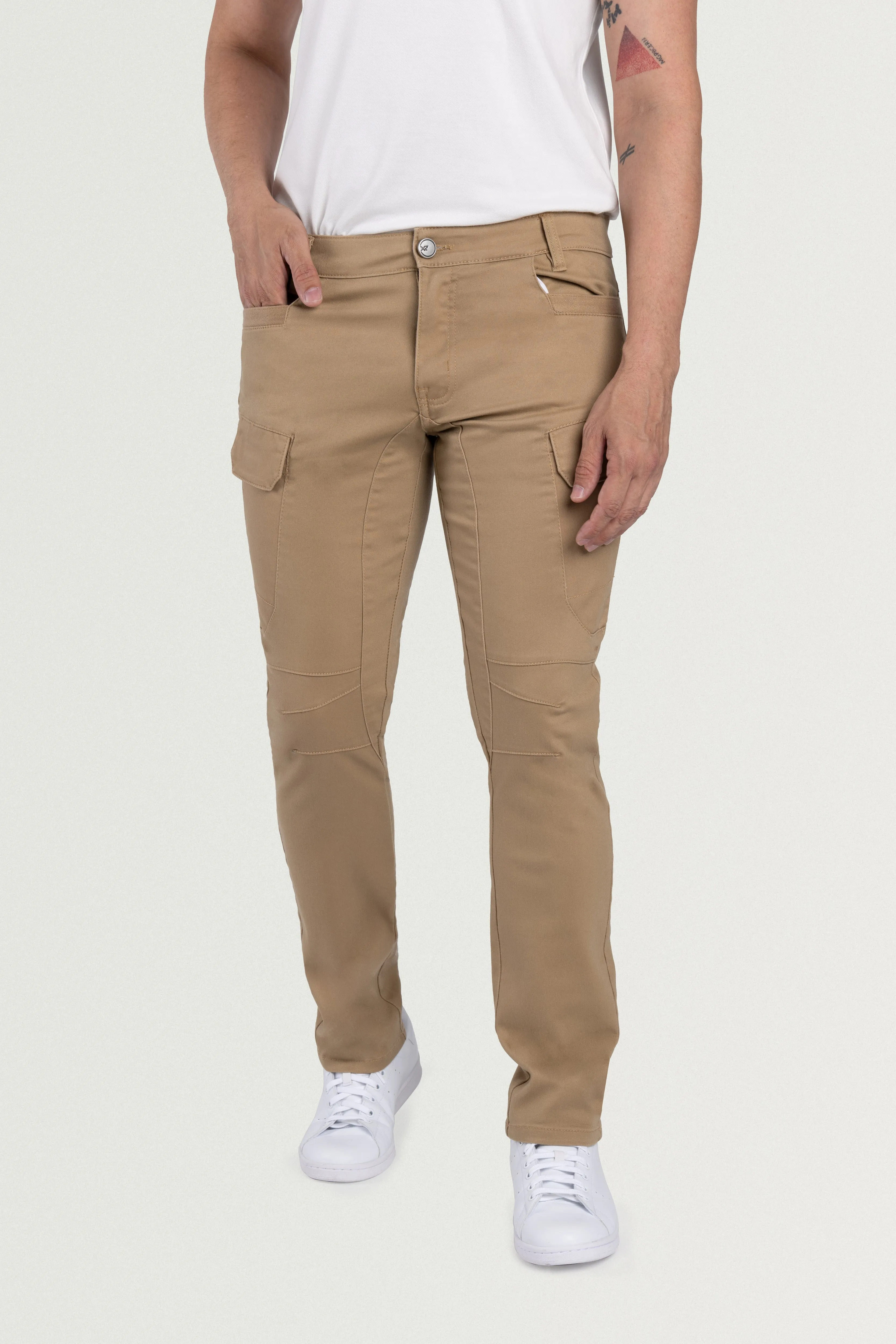 X RAY Men's Slim Fit Stretch Twill Cargo Pants