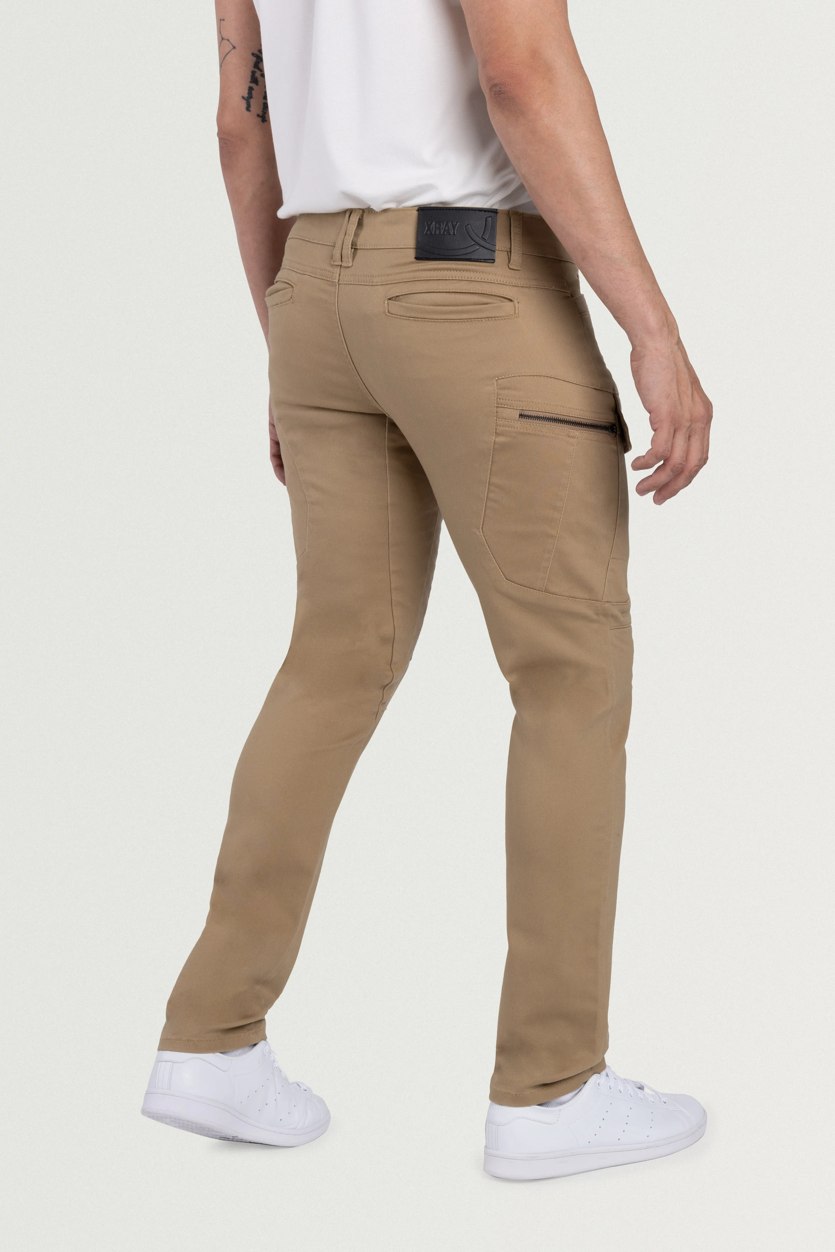 X RAY Men's Slim Fit Stretch Twill Cargo Pants