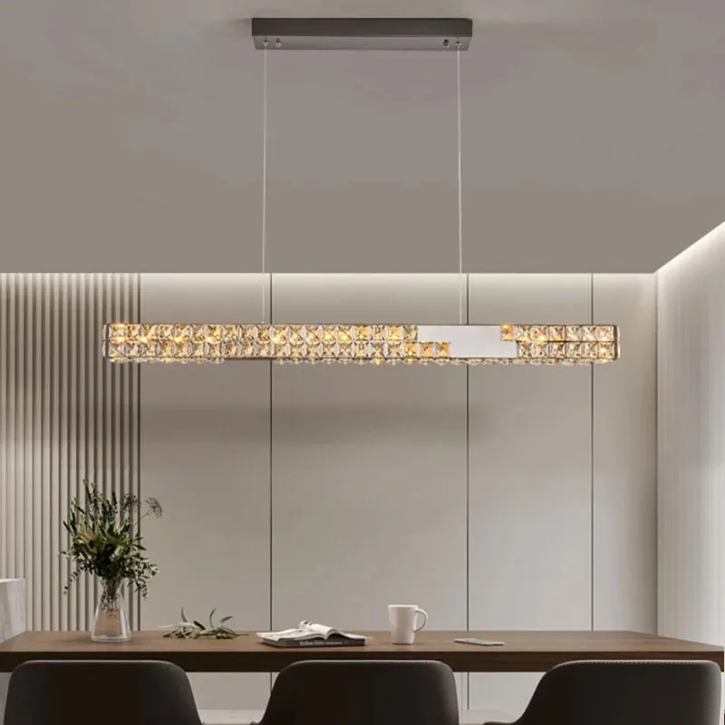 YLK Yutas Linear dining room LED crystal chandelier