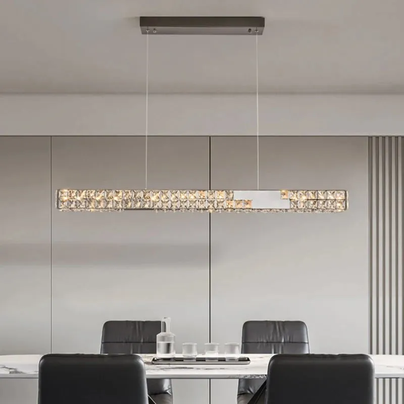 YLK Yutas Linear dining room LED crystal chandelier