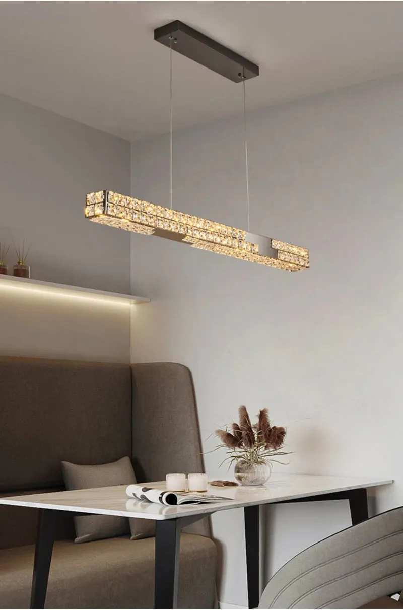 YLK Yutas Linear dining room LED crystal chandelier