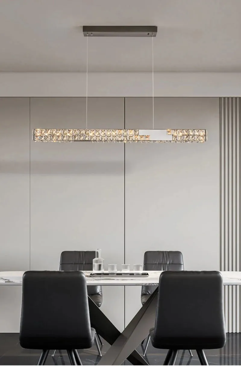 YLK Yutas Linear dining room LED crystal chandelier