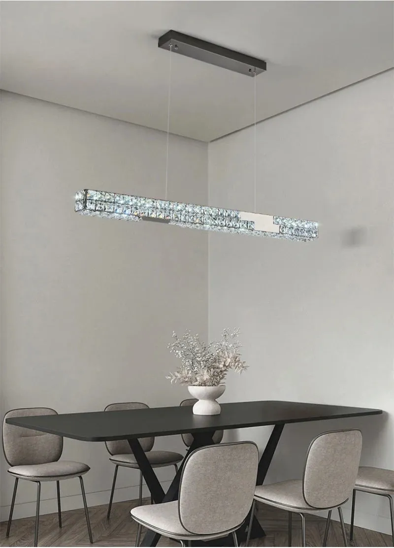 YLK Yutas Linear dining room LED crystal chandelier